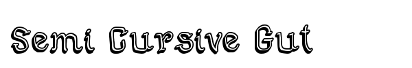 Semi Cursive Gut font preview